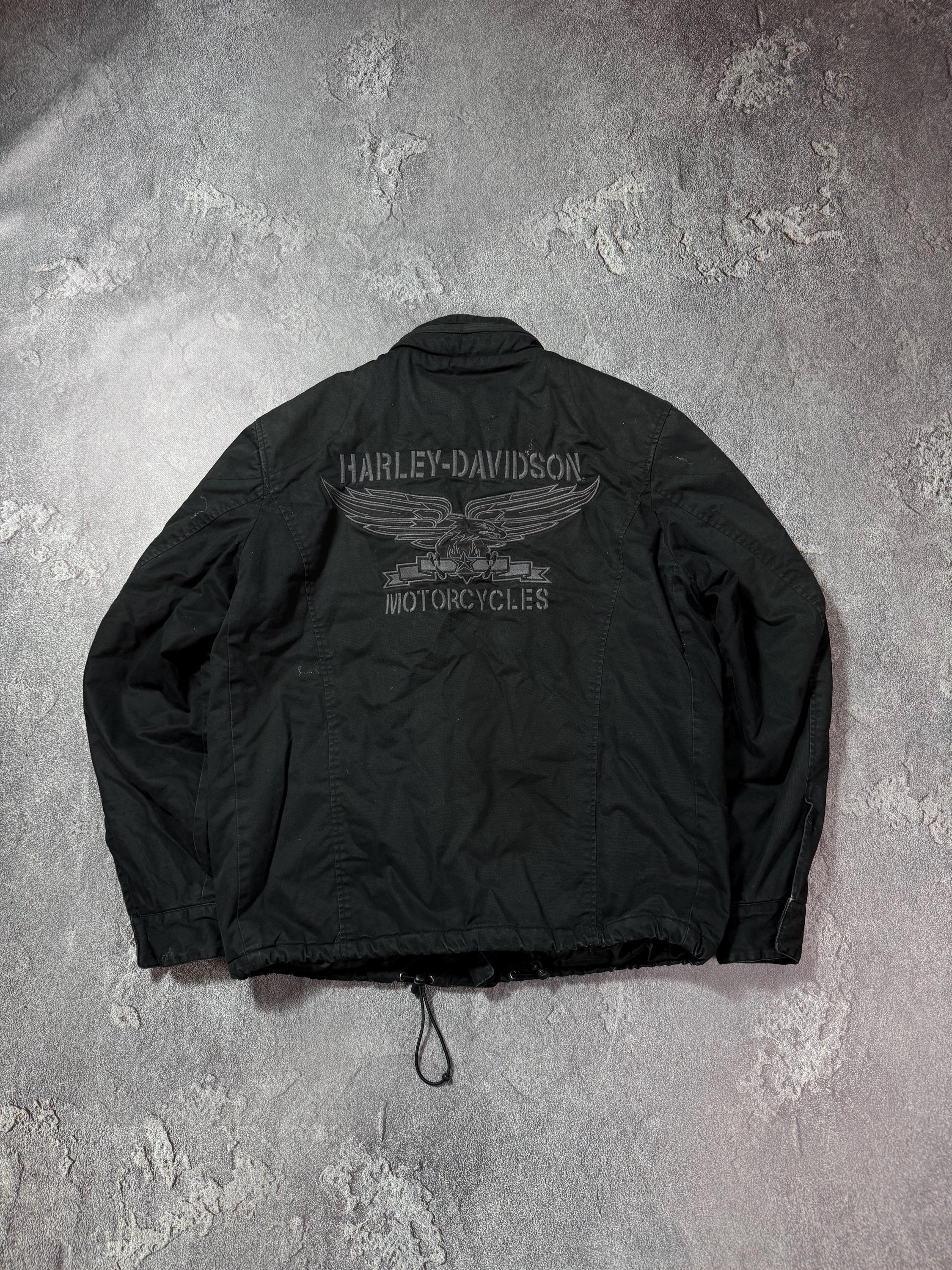 Vtg Harley Davidson Jacket Mens L 2007 Heavyweight Zipper Snap