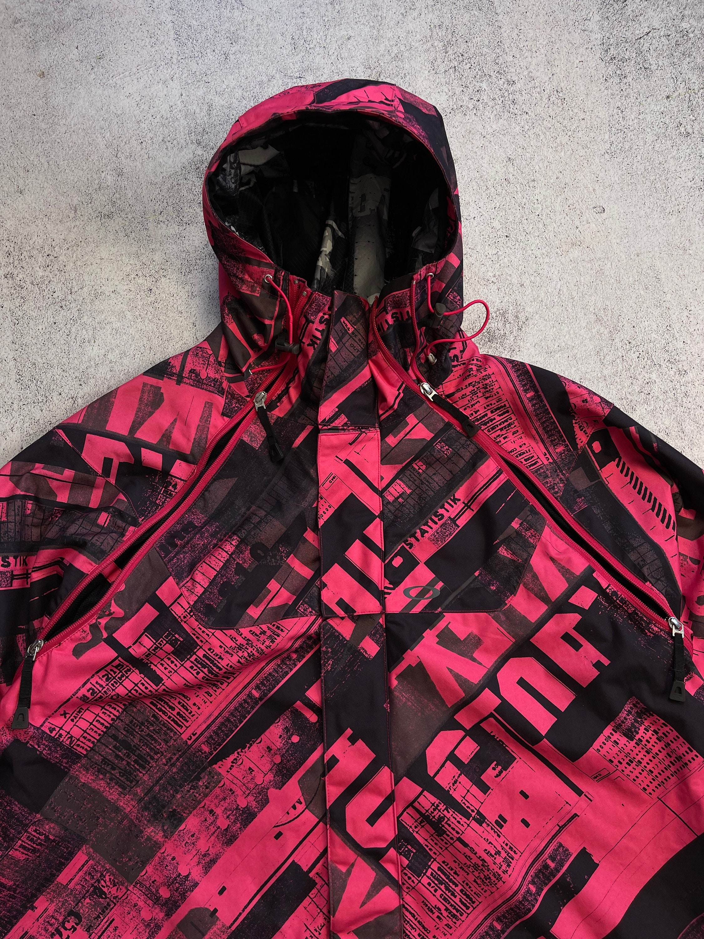 Oakley Men's Vintage Ski Jacket Rare Graphic Print Loose Fit Oakley Men's Vintage Ski Jacket Rare Graphic Print Loose Fit