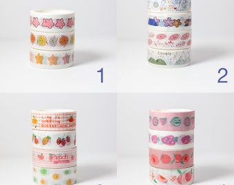 Assorted Washi Tape Set| 3pcs or 4pcs Washi Tape Set| Cute Unique Washi Tape Set| Washi Tape for Journals| Decorative Washi Tape for Crafts