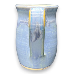 16oz glacier mug, handmade pottery mug, unique ceramic coffee mug, gift for mom, stoneware mug, artisan ceramic tea mug image 2
