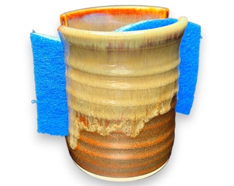 Ceramic Sponge Holder, Ohatta drip sponge holder, pottery holder for sponge, handmade clay, gift for mom