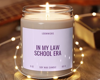 Law School Era Candle, Law School Acceptance Gift, Law Student Gift, Gift for Future Lawyer Gift Idea