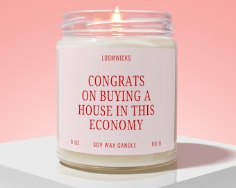 Funny Housewarming Candle, New Homeowners, New Home Gifts, Bought a House