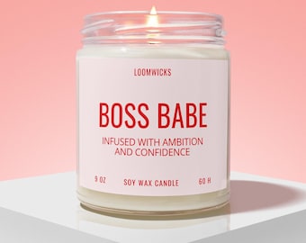 Boss Babe Candle, Gifts for Her, Boss Gift Idea, Funny Candle, Coworker Gifts, Entrepreneur Gift, Small Business Owner, Girl Boss
