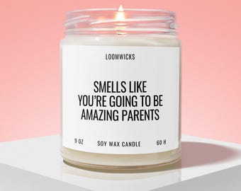 Expecting Parents Candle, Baby Shower Gifts, New Mom, New Parents Pregnancy Gift