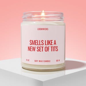 Funny Boob Job Candle Gift, Breast Reduction Gift, Boob Job Gifts, Gift for Plastic Surgeon Gift, Boob Surgery Gift for Her image 1