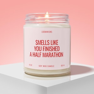 Half Marathon Candle, Marathon Runner Gift, Funny Running Gifts, First Marathon Gift, Gift for Runner Gifts, Candle Gift Box