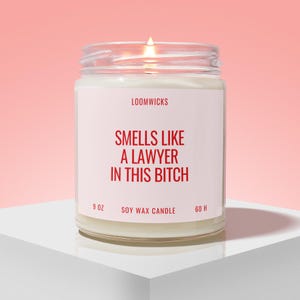 Funny Lawyer Candle, Gift for Lawyer, Law School Graduation, Law Student, New Lawyer, Future Lawyer, Passed The Bar Exam, Lawyer Gift Box