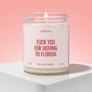 Personalized Moving Candle, Moving Away Party Gift, Housewarming Present