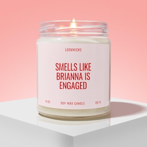 Personalized Engagement Candle, Engagement Gifts, Proposal Gift, Custom Engagement Gift, Bride to Be Gift, Future Mrs Gift