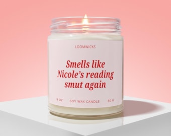 Funny Smut Reader Candle, Smut Book Lover Gift, Bookish gift, Smut Book, Spicy Books Reader, Dark Romance Reader, Ecofriendly Candle