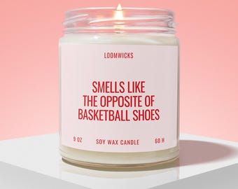 Funny Basketball Player Candle, Smells Like The Opposite of Basketball Shoes