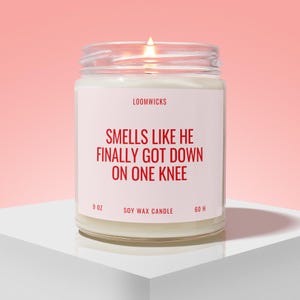 Personalized Engagement Candle, Funny Proposal Gift, Engagement Party Gift, Friend Engagement, Bride to Be Gift, Future Mrs Gift