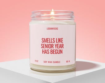 Senior Year Candle, Class of 2027, High School Senior Gift, First Day of Senior Year, Back to School