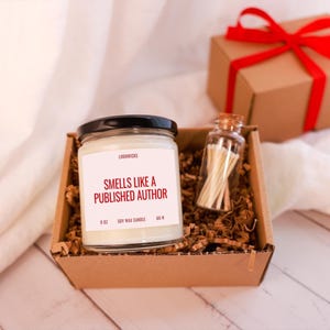Smells Like Published Author Candle, Gift for Author, Author Gift, Aspiring Author, Gift For Writer image 2
