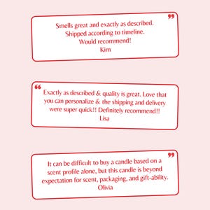 a couple of red and white texts on a white background