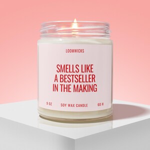 Bestselling Book Candle, Published Author Gifts, Bestselling Author, Bestselling Books, Funny Author Gifts, Gifts for Writer