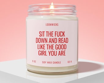Funny Smut Reader Candle, Smut Book Lover Gift, Smut Book, Book Club Gifts, Spicy Books, Dark Romance Reader, Bookish Gifts