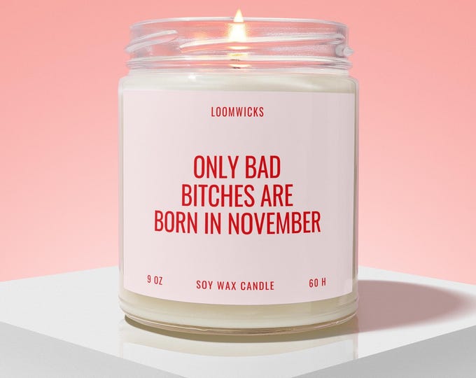 November Birthday Candle, Scorpio Sagittarius Gifts, Woman Birthday, Unique Birthday Gift for Friend, Zodiac Candle, Funny Birthday Gift Box