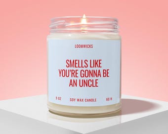New Uncle Candle, Promoted to Uncle, Pregnancy Announcement Gift