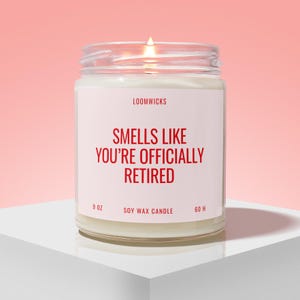 Funny Retirement Candle, Retirement Gifts for Women, Gift for Coworker Leaving, Happy Retirement Gift, Coworker Retiring