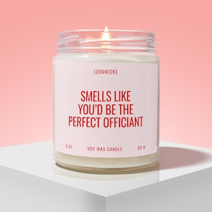 Wedding Officiant Proposal Candle, Officiant Proposal Gift, Will You Marry Us, Ordained Gift, Officiant Candle, Officiant Gift Box