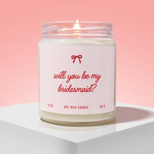 Coquette Bridesmaid Candle, Bridesmaid Proposal Gift Box, Unique Bridesmaid Gift Ideas, Bridal Party Gifts, Bachelorette Party