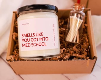 Med School Acceptance Candle, Got into Med School Gift, Medical School, Medical Student, Future Doctor Gift