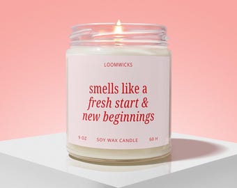 New Beginnings Candle, Retirement Gifts for Women, Fresh Start, Break Up, Moving Away