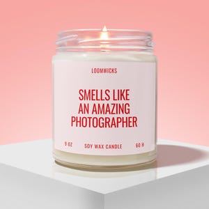 Amazing Photographer Candle, Photographer Gifts, Wedding Photographer, Photography Gifts