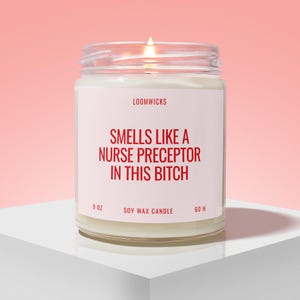 Funny Nurse Preceptor Candle, Gift for Nurse Preceptor, Nursing School, Nurse Graduation, Nurse Appreciation, Nurse Week, New Nurse Gift