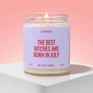 July Birthday Candle, July Birthday Gifts for Her, Cancer Gifts Leo Gifts, Woman Birthday Gifts, Best Friend Birthday Gift