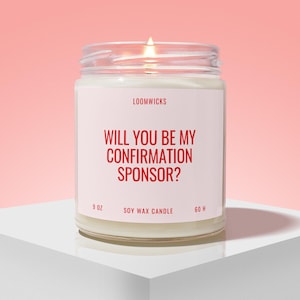 Will you be my Confirmation Sponsor, Confirmation Sponsor Candle, Confirmation Sponsor Gift Box, Confirmation Sponsor Proposal