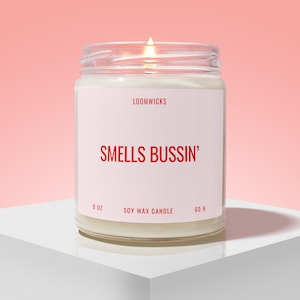 Smells Bussin Candle, Funny Teen Candle, Candle Party Favors, Slang Teen Terms, Gifts for Teens Teenager Gift