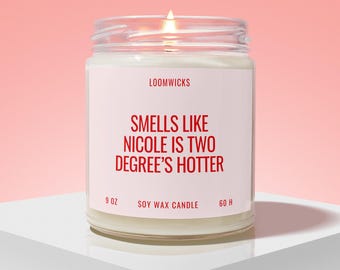 Bougie de remise des diplômes personnalisée, cadeau de remise des diplômes personnalisé, deux degrés plus chaud, cadeau pour diplômé, remise des diplômes universitaires, licence