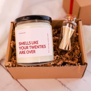 Funny 30th Birthday Candle, Twenties are Over, Woman Birthday Gift, Gift for 30th, Friend Birthday Gift, Gifts for Her