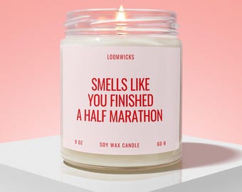 Half Marathon Candle, Marathon Runner Gift, Funny Running Gifts, First Marathon Gift, Gift for Runner Gifts, Candle Gift Box