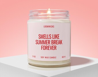 Teacher Retiring Candle, Funny Retirement Gifts, Summer Break Forever