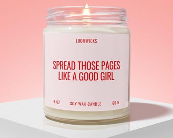 Funny Smut Reader Candle, Smut Book Lover Gift, Bookish gift, Smut Book, Spicy Books Reader, Dark Romance Reader, Book Club Gifts