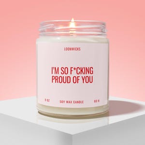 Bougie Si fier de vous, coffret cadeau de félicitations amusant, cadeaux de remise des diplômes, bravo, nouvel emploi, cadeau de promotion d'un emploi pour elle