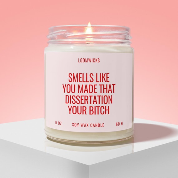 Dissertation Defense Candle, Funny Dissertation Gift, Doctorate Graduation Gift, Doctoral Student, PHD Graduation Gift, PHD Gift