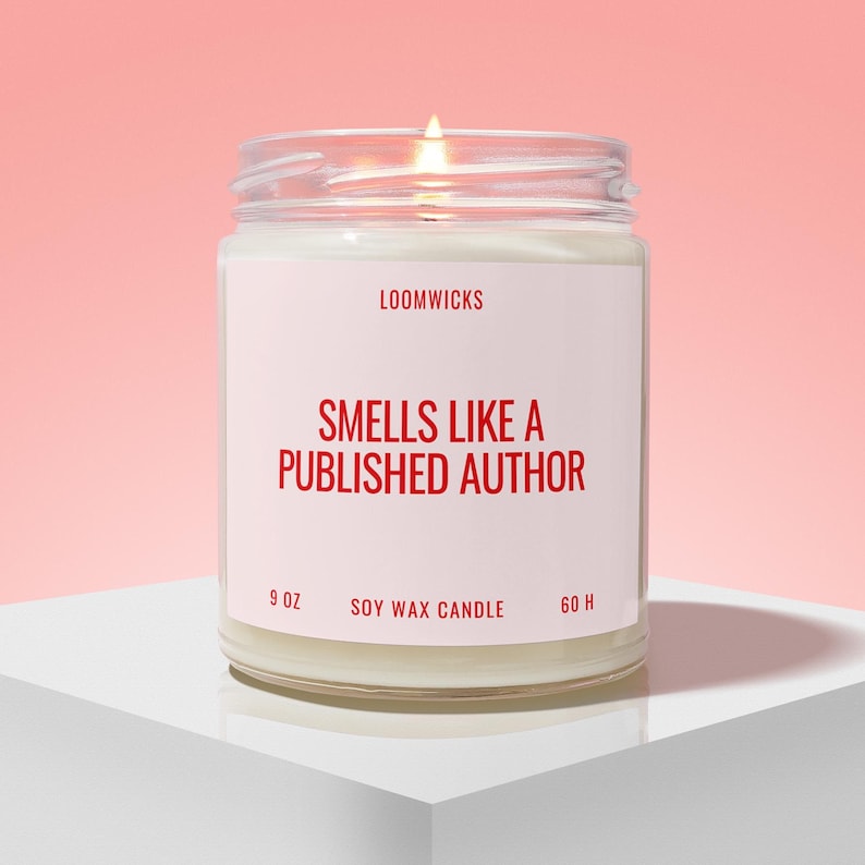 Smells Like Published Author Candle, Gift for Author, Author Gift, Aspiring Author, Gift For Writer image 1