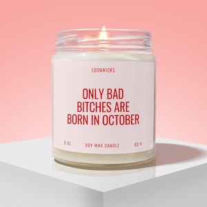 October Birthday Candle, Libra Gifts Scorpio Gifts, Woman Friend Birthday Gift for Her, Unique Birthday, Zodiac Candle, Birthday Gift Box image 1