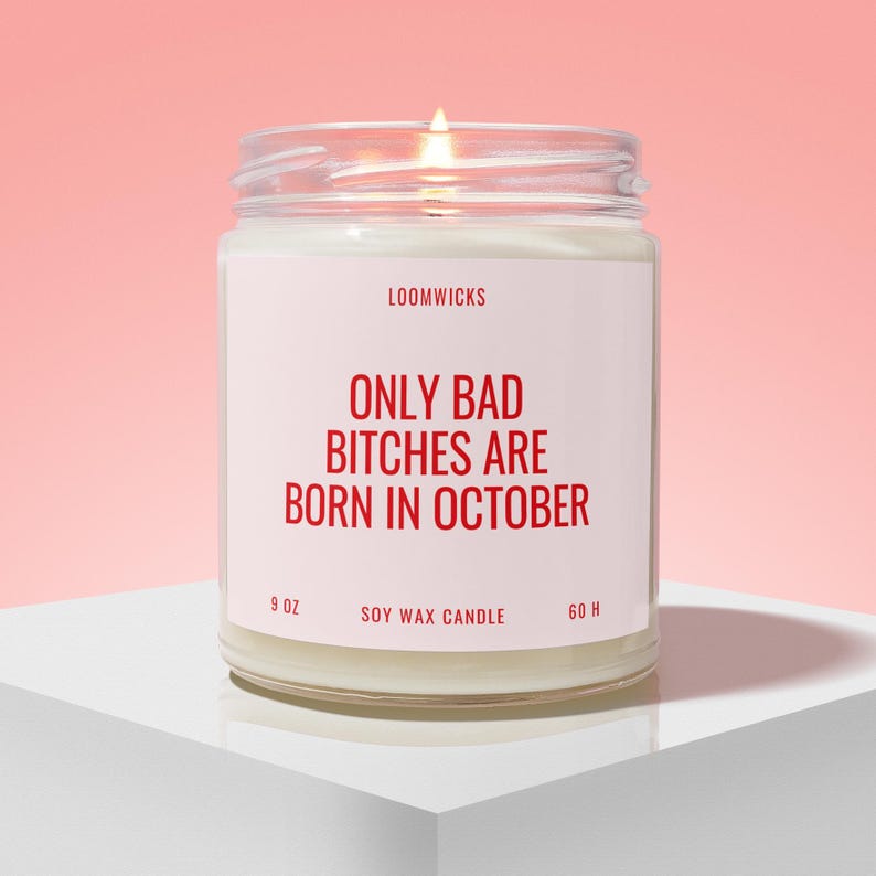 October Birthday Candle, Libra Gifts Scorpio Gifts, Woman Friend Birthday Gift for Her, Unique Birthday, Zodiac Candle, Birthday Gift Box image 1