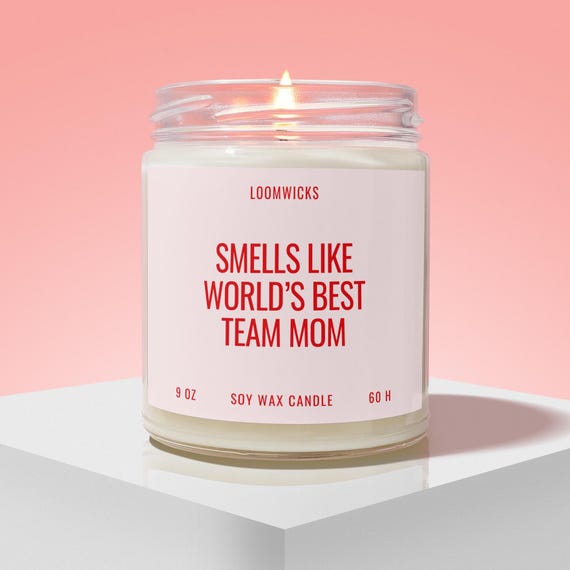 Team Mom Candle Gift Box, Gift For Team Mom, Team Mom Candle, Team Coach Birthday, World's Best Team Mom