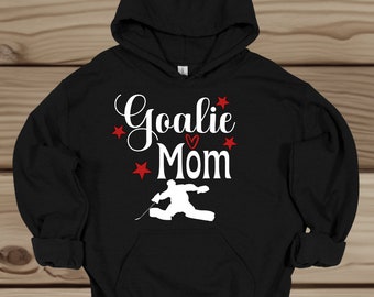 Personalized Goalie Mom Hoodie, Hockey Sweatshirt, Player Number