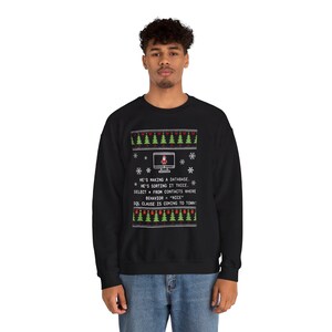 SQL Santa Programmer Christmas Sweatshirt - Database Code Gift image 4