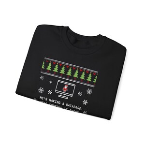 SQL Santa Programmer Christmas Sweatshirt - Database Code Gift image 3