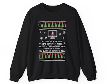 Sql Santa Programmierer Weihnachten Sweatshirt - Banking Code Geschenk