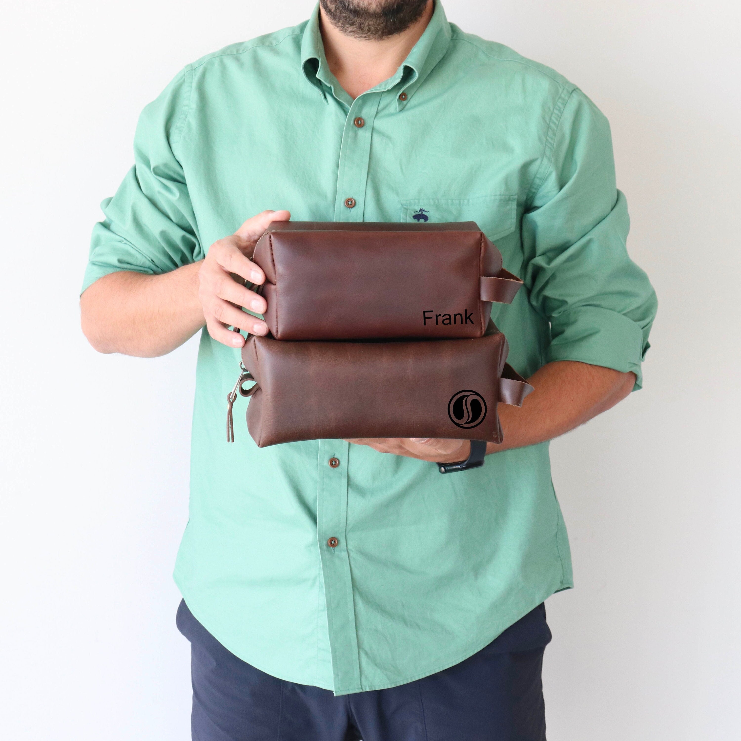 Engraved Leather Dopp Kit, Personalized Groomsmen Gift - Etsy